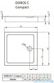 Radaway Doros C Compact Stone brodzik kwadratowy 80x80x11,5cm czarny SDRC8080-05-54S