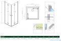 Radaway Nes 8 Kdd B kabina 90x100cm szkło przejrzyste 10074090-01-01L/10074100-01-01R