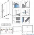 Radaway Furo SL Brushed Gold DWJ drzwi prysznicowe 100cm prawe szczotkowane złoto 10307522-99-01R/10110480-01-01