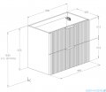 Roca Reef szafka 79x45x63 JASNY DĄB A857955464