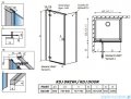 Radaway Fuenta New Kdj drzwi 80cm lewe szkło przejrzyste 384043-01-01L