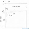 Schedpol Schedline Libra White Stone brodzik prostokątny 100x80x3cm 3SP.L1P-80100/B/ST