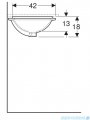Geberit VariForm Umywalka owalna z przelewem 49,5x42cm KeraTect 500.748.00.2