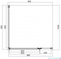 Omnires Manhattan kabina prostokątna 90x100cm przejrzyste profile czarne MH9010BLTR