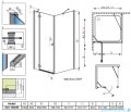 Radaway Torrenta Kdj kabina 100x80 lewa szkło przejrzyste + Brodzik Doros D + syfon 32242-01-01NL