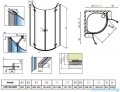 Radaway Essenza New Pdd kabina 90x80cm szkło przejrzyste 385001-01-01L/385002-01-01R