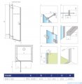 Radaway Essenza Pro Brushed Nickel Dwj drzwi wnękowe 100cm lewe szczotkowany nikiel 10099100-91-01L