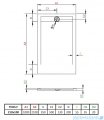 Radaway Teos F brodzik 210x100cm cemento HTF210100-74