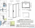 Radaway Idea White Kdj kabina 120x110cm prawa szkło przejrzyste 387042-04-01R/387053-04-01L