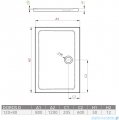 Radaway Doros D Stone brodzik 120x80 kaszmirowy SDRD1280-01-84S