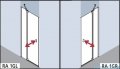Kermi Raya Drzwi wahadłowe, 1-skrzydłowe, z polem stałym, lewe/przezroczyste KermiClean, profile srebrne 90x200 RA1GL09020VPK