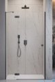 Radaway Essenza 8 Brushed GunMetal Dwj drzwi wnękowe 110cm lewe szczotkowany grafit/szkło przejrzyste 10480712-01-01L/10460337-92-01L