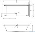 Riho Lusso 190x90cm wanna prostokątna z hydromasażem Pneumatic lewa + nogi + syfon BA99-PNE-L