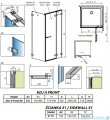 Radaway Arta Kdj II kabina 80x75cm prawa szkło przejrzyste 386420-03-01R+1386040-03-01R+386018-03-01