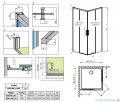 Radaway Idea 8 Kdd kabina 90x110cm szkło przejrzyste 10370090-01-01L/10370110-01-01R
