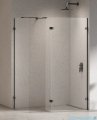 New Trendy Eventa Black Chrome kabina walk-in 110x70x200 cm z dodatkową ścianką przejrzyste czarny połysk EXK-6324/EXK-6327