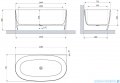 Omnires Valencia M+ wanna przyścienna 148x77 cm biały połysk VALENCIA148WPBP
