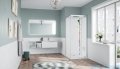 Novellini Glax 1 2.0 kabina z sauną parową 80x80 prawa srebrna G21GF89DM5-1BB