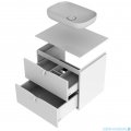 Oristo Siena szafka z blatem 120x50x45cm biały połysk OR45-SD2S-120-1/OR00-BU-120-1