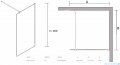 Sea Horse Easy In Black kabina Walk In 110x200 cm Nero BK251T11A6