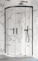 Radaway Idea Black Pdd kabina 80x90cm szkło czarny mat/szkło przejrzyste 387139-01-01/387150-54-01