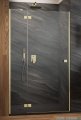 Radaway Essenza 8 Brushed Gold Dwj drzwi wnękowe 130cm lewe szczotkowane złoto/szkło przejrzyste 10480812-01-01L/10460437-99-01L