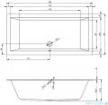 Riho Lugo wanna prostokąta 190x90cm z hydromasażem BLISS lewa B136006005