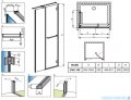 Radaway Carena DWJ Drzwi prysznicowe 100 prawe szkło brązowe + brodzik Delos C 34322-01-08NR