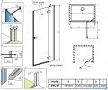 Radaway Fuenta Dwj drzwi wnękowe 80cm prawe chrom połysk szkło przejrzyste 1384012-01-01R