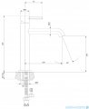 Omnires Y bateria umywalkowa 23 cm mosiądz szczotkowany Y1212CBSB
