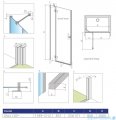 Radaway Essenza 8 Dwj drzwi wnękowe 120cm lewe szkło przejrzyste 10480812-01-01L/10460337-01-01L