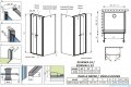 Radaway Eos DWD+S kabina prysznicowa 100x80 przejrzyste 13799492-01/13799450-01