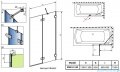 Radaway Essenza Pro Brushed Nickel Pnd II parawan nawannowy 130cm prawy szczotkowany nikiel 10102130-91-01R