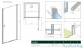 Radaway Nes Black Dwj I Frame Drzwi wnękowe 80cm prawe 10026080-54-56R