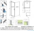 Radaway Nes Kdj I Brushed Nickel kabina 90x75cm lewa szczotkowany nikiel 10022090-91-01L/10039075-01-01