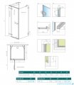Radaway Euphoria KDJ+S Kabina przyścienna 75x80x75 lewa szkło przejrzyste 383512-01L/383221-01L/383056-01/383034-01