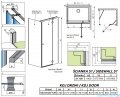 Radaway Torrenta KDJ kabina prysznicowa 120x100 prawa przejrzyste wspornik krzyżowy 133212-01-01R/1330100-01-01