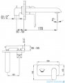 Omnires Sacramento bateria umywalkowa podtynkowa czarny mat SC2315BL