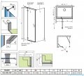 Radaway Torrenta KDJ kabina prysznicowa 80x100 lewa przejrzyste wspornik krzyżowy 132250-01-01L