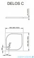 Radaway Espera DWJ Drzwi wnękowe przesuwne 100 prawe szkło przejrzyste + brodzik Delos C + syfon 380495-01R/380210-01R/SDC1010-01