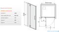 Sanplast Space Line DJ2L/SPACE drzwi prysznicowe 90x203 cm lewa przejrzyste 600-100-1640-42-401