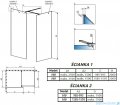 Radaway Modo New Black III kabina Walk-in 160x100x200 szkło przejrzyste 389164-54-01/389104-54-01/389000-54