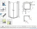 Radaway Kabina prysznicowa Almatea Kdd 80x100 szkło intimato 32181-01-12N