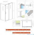 Radaway Espera KDJ Kabina 100x70 prawa szkło przejrzyste 380495-01R/380230-01R/380147-01L