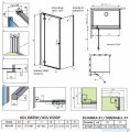 Radaway Fuenta Kdj kabina 90x120cm lewa chrom połysk szkło przejrzyste 1384044-01-01L/1384054-01-01