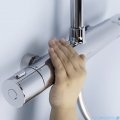 Oltens Atran zestaw prysznicowy termostatyczny z okrągłą deszczownicą 36500100