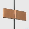 New Trendy Nesta Copper Brushed kabina 120x120x200 cm lewa wspornik równoległy miedź szczotkowana/szkło przejrzyste K-4619