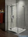 Radaway Kabina prysznicowa Almatea Kdd 90x80 szkło grafitowe + brodzik Doros D + syfon