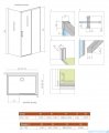 Radaway Idea Gold Kdj kabina 160x100cm prawa złoty połysk/szkło przejrzyste 387046-09-01R/387052-09-01L