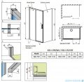 Radaway Idea Kdj drzwi 110cm lewe szkło przejrzyste 387041-01-01L
